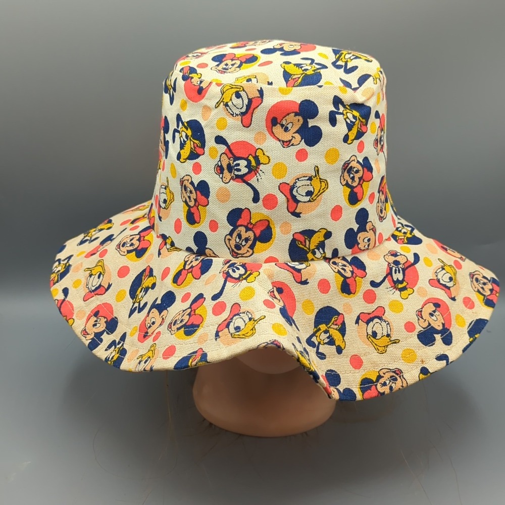 Vtg Walt Disney World Productions Minnie & Mickey Mouse & Friends Floppy Sun Hat